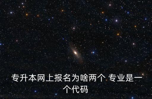  專升本網上報名為啥兩個 專業(yè)是一個代碼