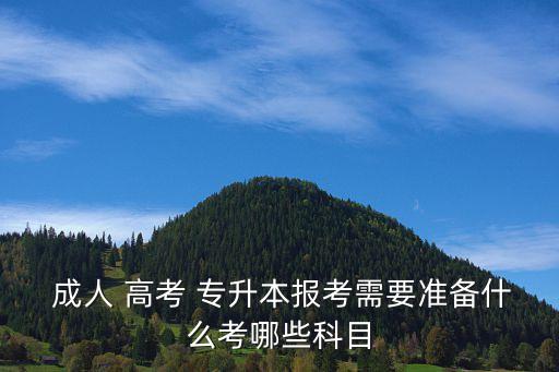  成人 高考 專升本報(bào)考需要準(zhǔn)備什么考哪些科目