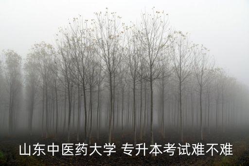  山東中醫(yī)藥大學 專升本考試難不難