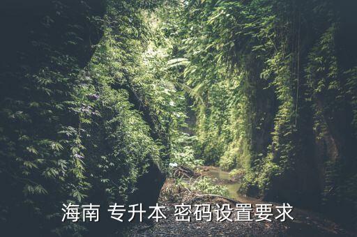 海南 專升本 密碼設(shè)置要求