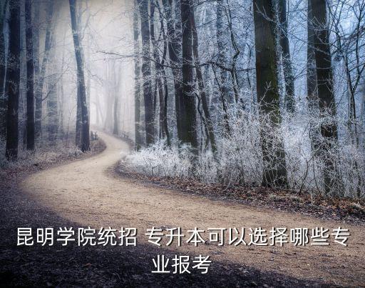 昆明學院統(tǒng)招 專升本可以選擇哪些專業(yè)報考
