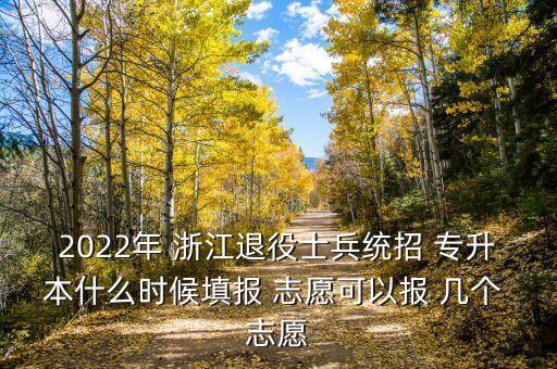浙江專(zhuān)升本志愿填幾個(gè)