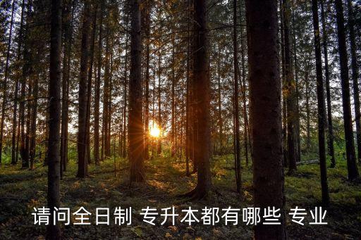 請(qǐng)問(wèn)全日制 專升本都有哪些 專業(yè)