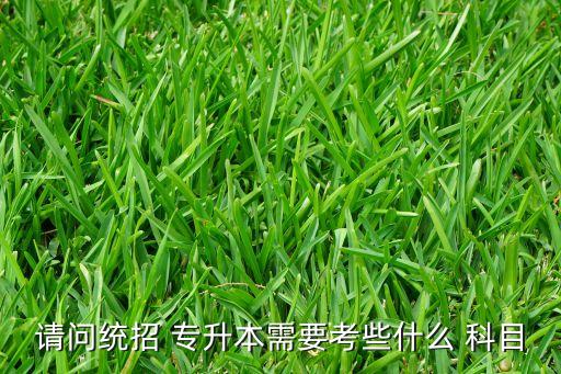 請問統(tǒng)招 專升本需要考些什么 科目