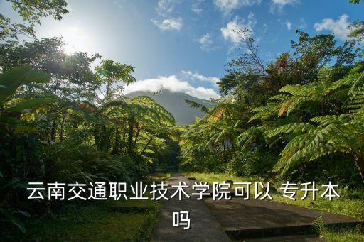  云南交通職業(yè)技術(shù)學(xué)院可以 專(zhuān)升本嗎