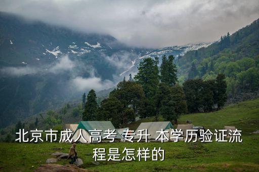 北京市成人高考 專(zhuān)升 本學(xué)歷驗(yàn)證流程是怎樣的
