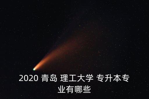 2020 青島 理工大學 專升本專業(yè)有哪些