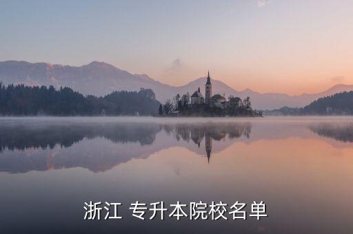 浙江 專(zhuān)升本院校名單