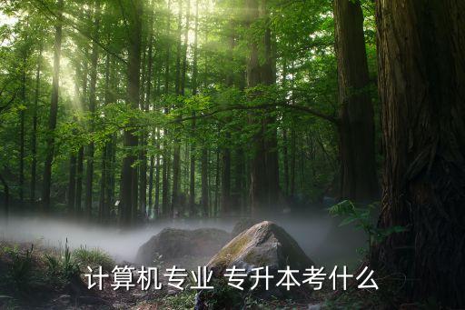 計算機專業(yè) 專升本考什么