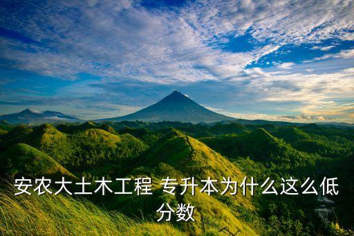 安農(nóng)大土木工程 專(zhuān)升本為什么這么低分?jǐn)?shù)