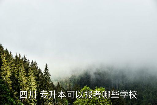 四川 專升本可以報考哪些學校