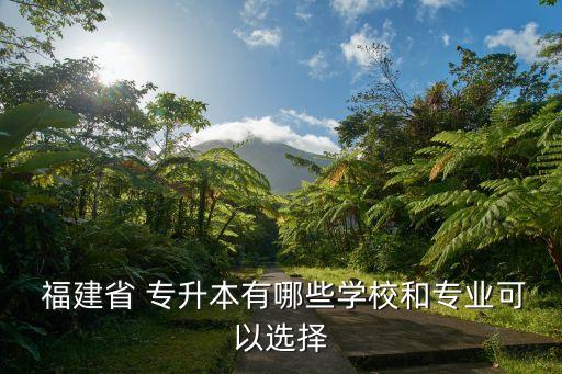  福建省 專(zhuān)升本有哪些學(xué)校和專(zhuān)業(yè)可以選擇