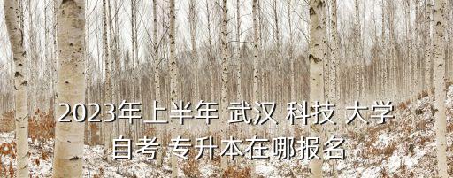 武漢科技大學專升本