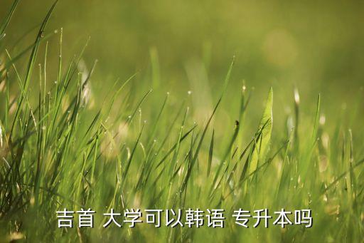  吉首 大學(xué)可以韓語 專升本嗎
