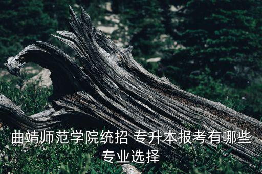 曲靖師范學院統(tǒng)招 專升本報考有哪些專業(yè)選擇