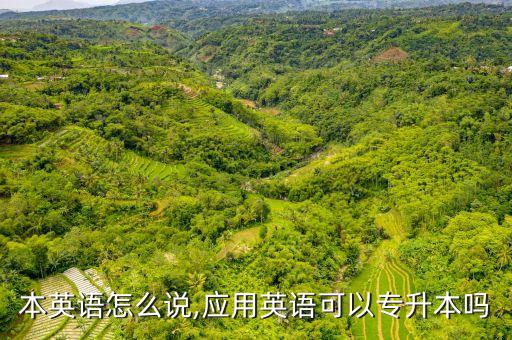 專升本英語怎么說,應(yīng)用英語可以專升本嗎