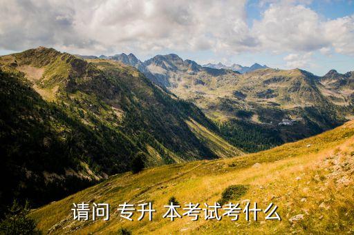 請問 專升 本考試考什么