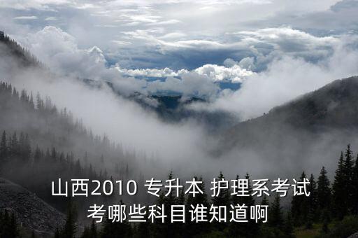  山西2010 專(zhuān)升本 護(hù)理系考試考哪些科目誰(shuí)知道啊