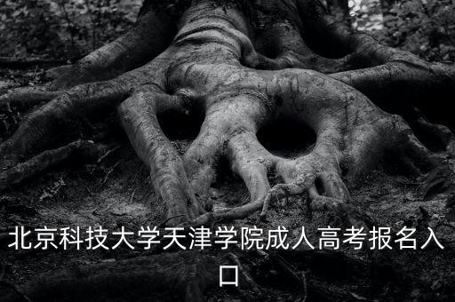 北京科技大學天津?qū)W院成人高考報名入口