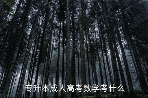  專升本成人高考數(shù)學考什么