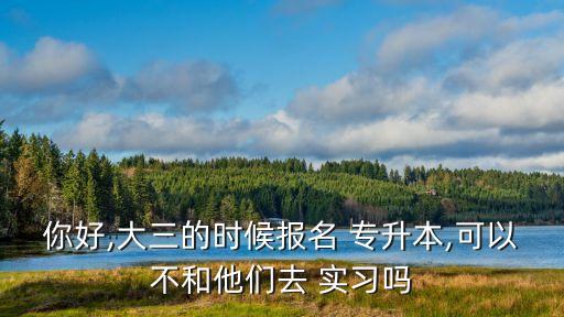 你好,大三的時候報名 專升本,可以不和他們?nèi)?實習(xí)嗎