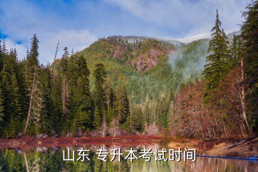 山東 專升本考試時間