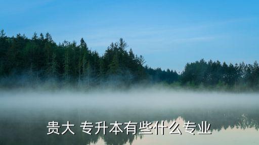 貴大 專升本有些什么專業(yè)