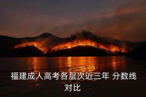 福建成人高考各層次近三年 分數(shù)線對比
