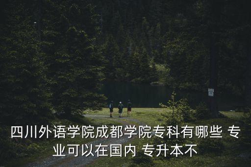 四川外語學(xué)院成都學(xué)院專科有哪些 專業(yè)可以在國內(nèi) 專升本不