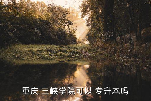 重慶 三峽學(xué)院可以 專升本嗎