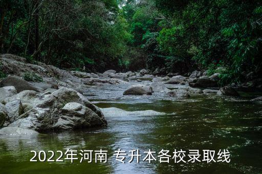 2022年河南 專升本各校錄取線