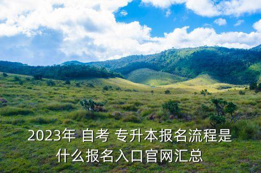 2023年 自考 專(zhuān)升本報(bào)名流程是什么報(bào)名入口官網(wǎng)匯總