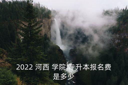 2022 河西 學院 專升本報名費是多少
