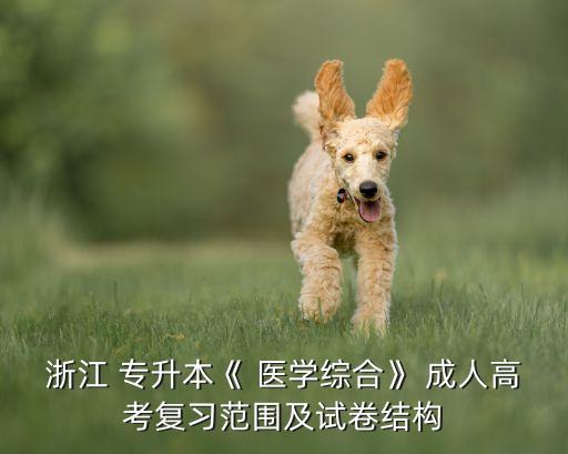 浙江 專升本《 醫(yī)學綜合》 成人高考復習范圍及試卷結(jié)構(gòu)