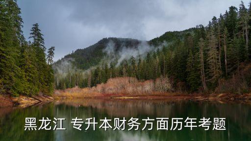 黑龍江 專升本財務(wù)方面歷年考題