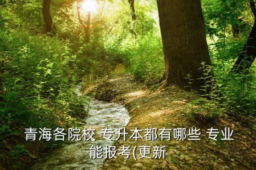  青海各院校 專升本都有哪些 專業(yè)能報考(更新