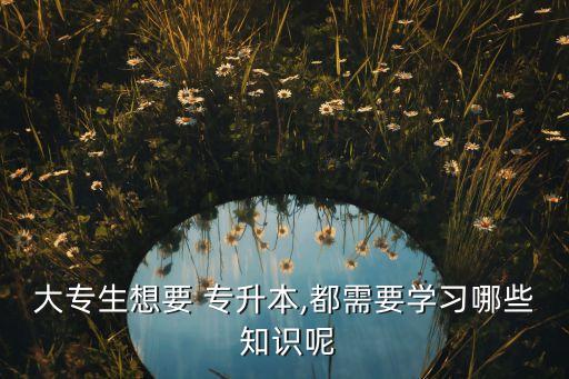 大專生想要 專升本,都需要學習哪些 知識呢