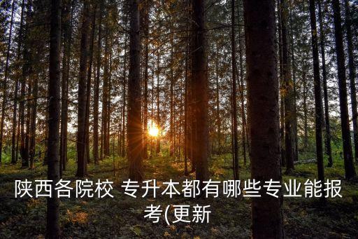 陜西各院校 專(zhuān)升本都有哪些專(zhuān)業(yè)能報(bào)考(更新
