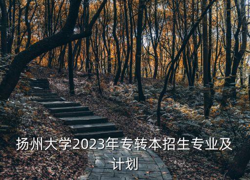 揚(yáng)州大學(xué)2023年專轉(zhuǎn)本招生專業(yè)及計(jì)劃